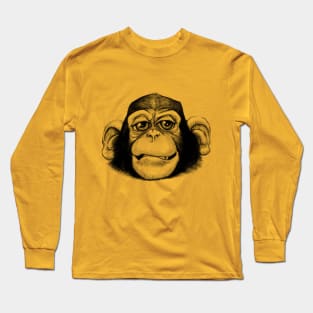 A cheeky baby chimp! Long Sleeve T-Shirt